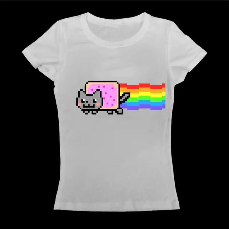nyan cat scene core T-shirt