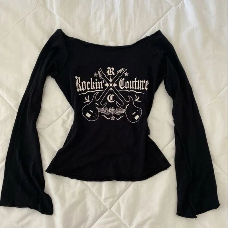 Rock guitar black t-shirt