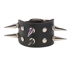 studded and spikey leather bracelets