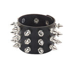 studded and spikey leather bracelets