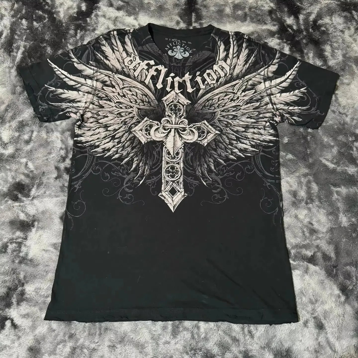 multiple t-shirt with fake undershirts and patterns