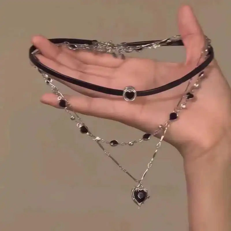alternative cute layered back necklaces