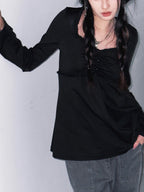 Cute Ruffle Trim T-shirt