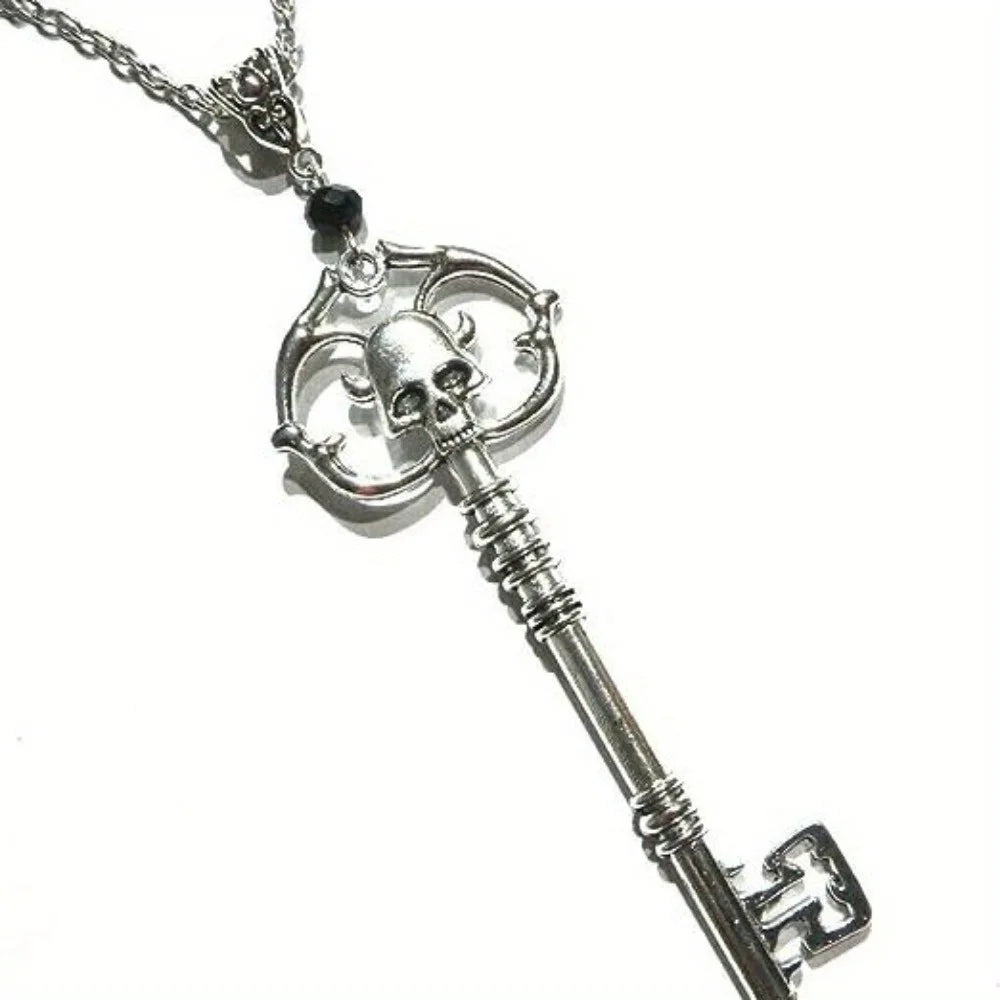 skull key necklace