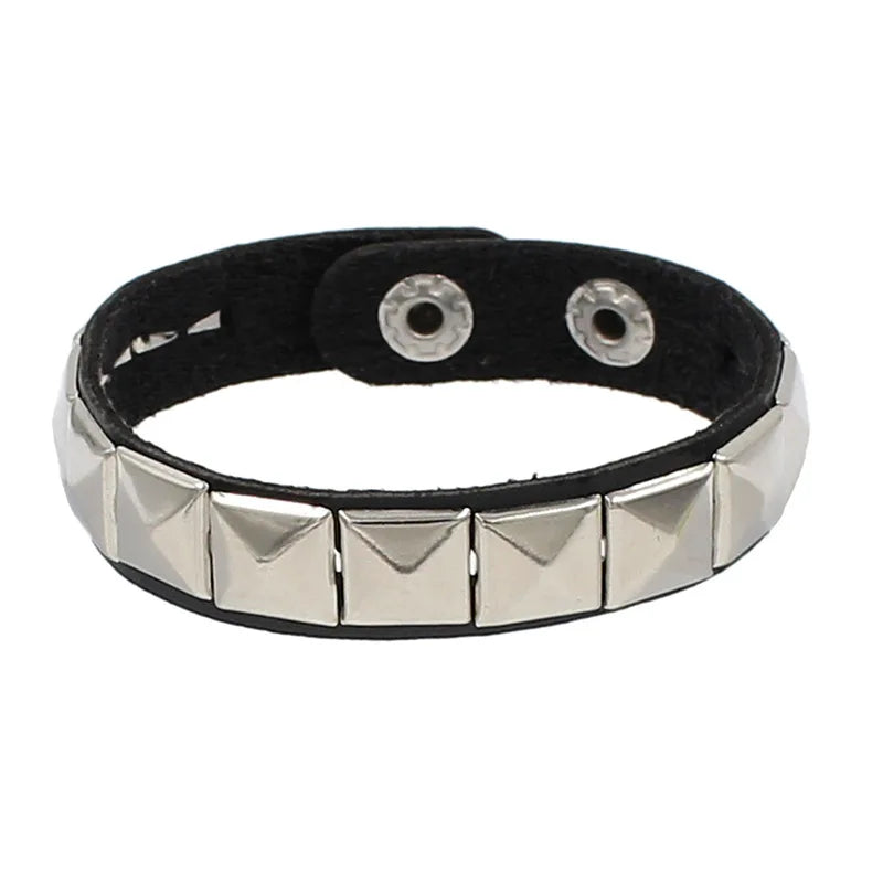 studded and spikey leather bracelets