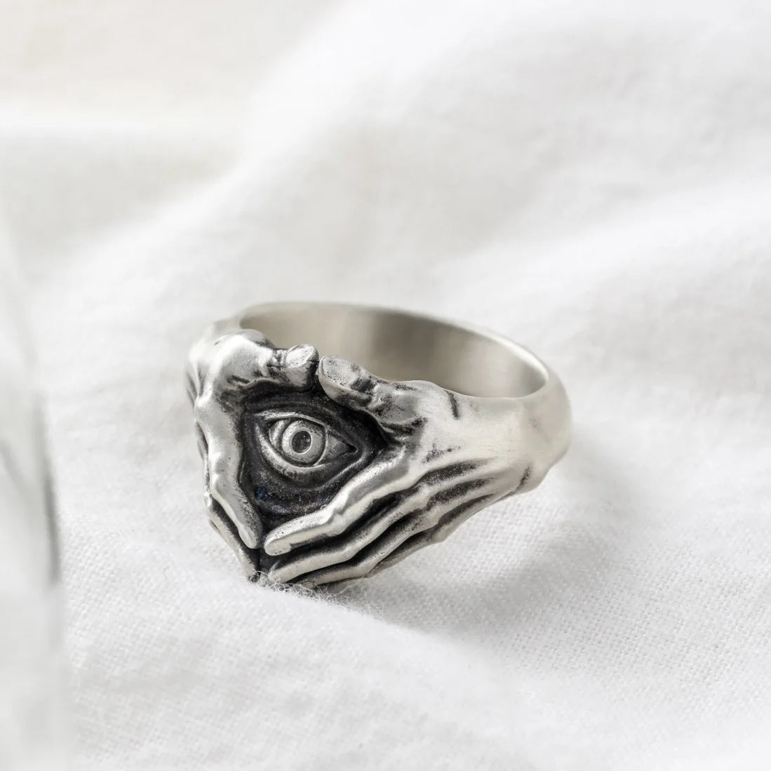 hand with centered eye ring