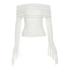 Off shoulder aesthetic plain top