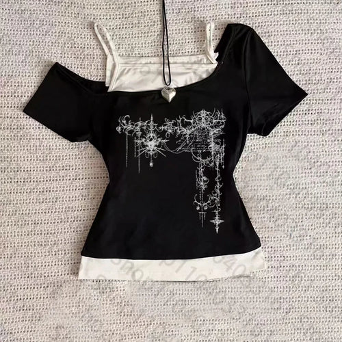 Alternative Short Sleeve Fake Two T-Shirt