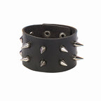 studded and spikey leather bracelets