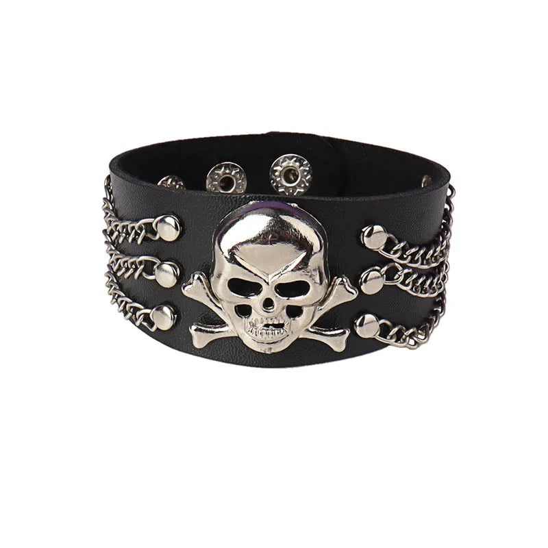 studded and spikey leather bracelets