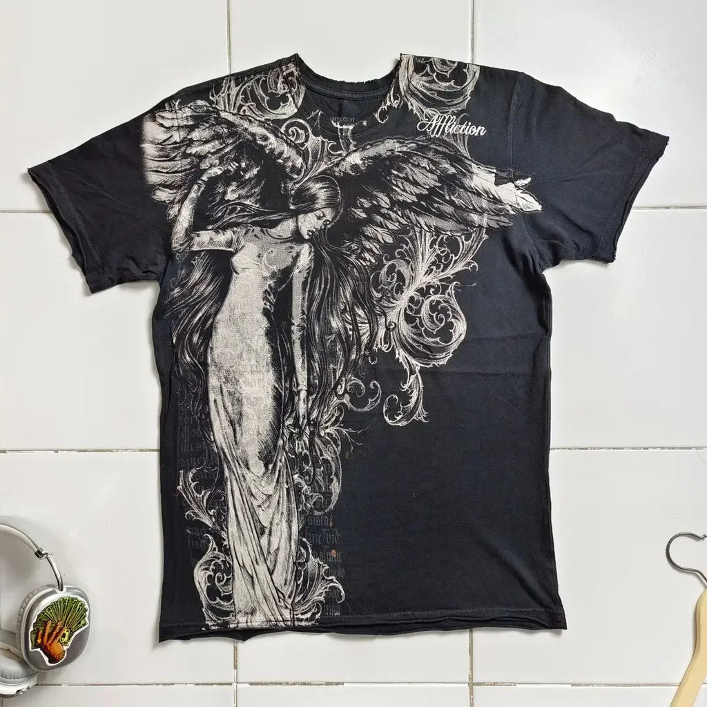 multiple t-shirt with fake undershirts and patterns