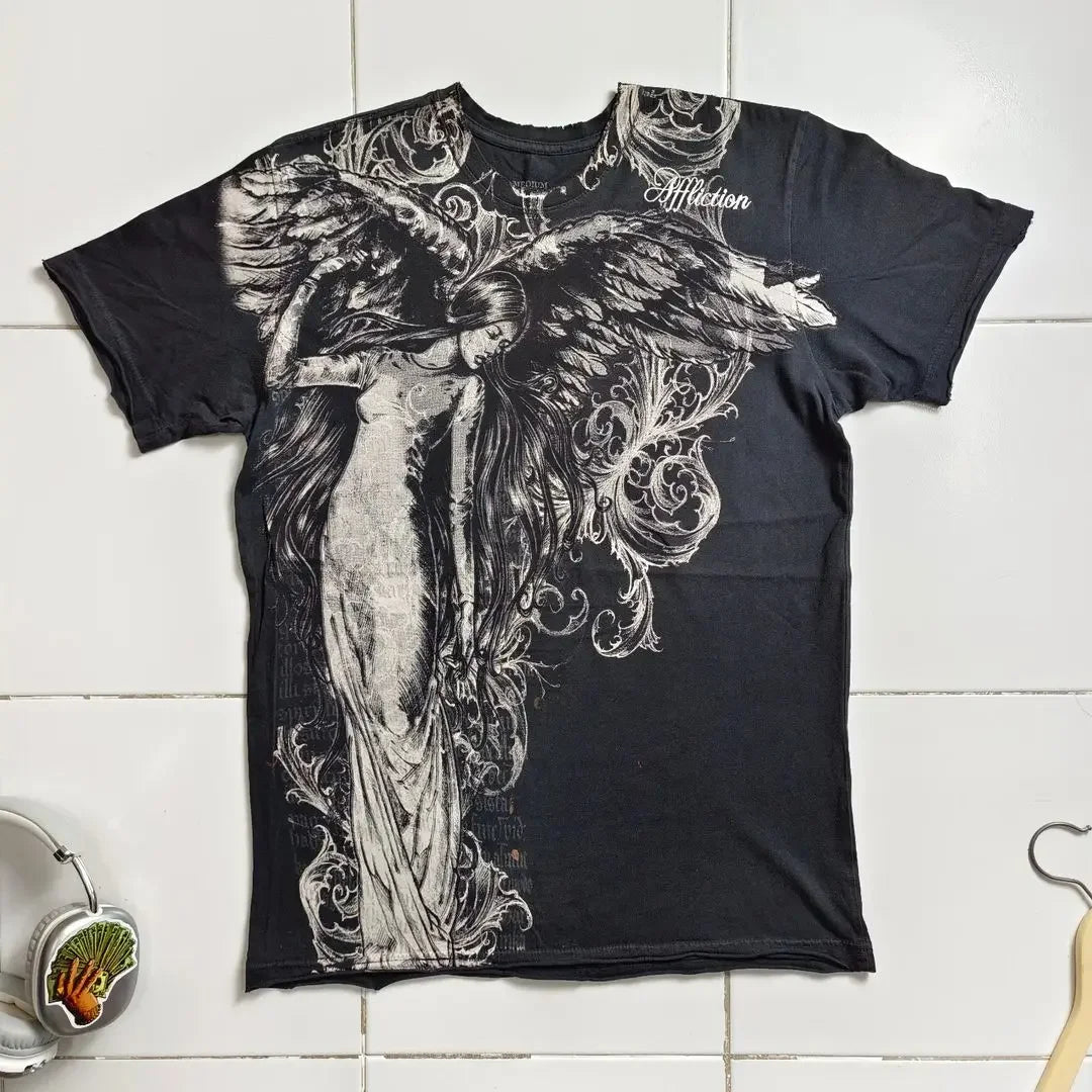 multiple t-shirt with fake undershirts and patterns
