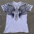multiple t-shirt with fake undershirts and patterns